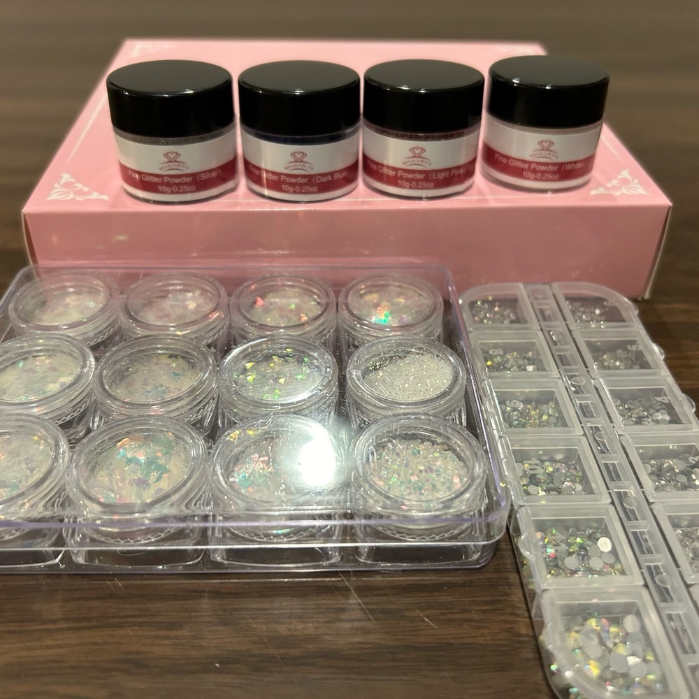 Makartt Nail Glitter Rhinestones Powder